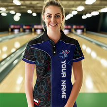 Load image into Gallery viewer, Bowling Jersey for Women Personalized Bowling Gifts for Women Bowling Team Shirts with Name Polo &amp; 1/4 Zip HNT29
