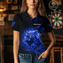 Load image into Gallery viewer, Custom Purple Fantasy Tiger Storm Dart Arrow Darts Polo Shirt For Women Dart Team Jerseys NYN1823