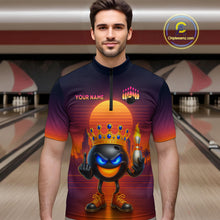 Load image into Gallery viewer, Custom Funny Bowling Jersey for Men Bowling Uniform Polo &amp; 1/4 Zip Bowling Team Shirts HNT129