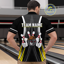 Load image into Gallery viewer, Custom Funny Bowling Men Shirts Bowling Uniform Polo &amp; 1/4 Zip Bowling Team Jerseys HNT101