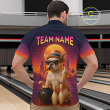 Load image into Gallery viewer, Custom Funny Dog Bowling Jersey for Men Bowling Uniform Polo &amp; 1/4 Zip Bowling Team Shirts HNT135