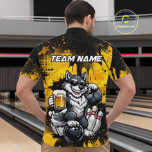 Load image into Gallery viewer, Custom Beer Wolf Bowling Jersey for Men Bowling Team Shirts Bowling Polo &amp; 1/4 Zip HNT264