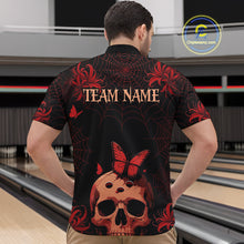 Load image into Gallery viewer, Skull Halloween Team Shirt Custom Horror Bowling Jersey for Men Bowling League Bowling Outfit QZT734