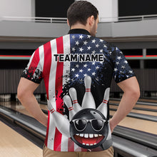 Load image into Gallery viewer, American Flag Bowling Shirts for Men Women Funny Bowling Jersey Team Bowling Shirt MBL10