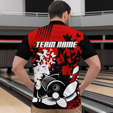 Load image into Gallery viewer, Custom Red Butterflies Bowling Shirts for Men Women Bowling Jersey Team Name MBL79