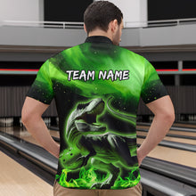 Load image into Gallery viewer, Personalized Green Dinosaur Bowling Shirt Bowling Quarter-Zip Team League for Men Women QZT666