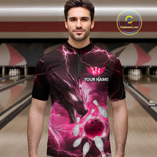 Load image into Gallery viewer, Custom Dragon Bowling Shirt Pink Thunder Bowling Jersey for Men Women Team MBL82