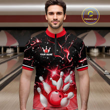 Load image into Gallery viewer, Red Dragon Flaming Bowling Shirt for Men and Women Custom Bowling Jersey for Team MBL87