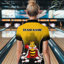 Load image into Gallery viewer, Custom King Bee Bowling Jersey for Women Bowling Team Shirts Bowling Polo &amp; 1/4 Zip HNT266