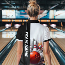 Load image into Gallery viewer, Custom Bowling Jersey for Women Bowling Gifts for Women Bowling Team Shirts with Name Polo &amp; 1/4 Zip HNT25