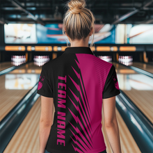 Load image into Gallery viewer, Custom Pink Bowling Shirts for Men Women Team Bowling Polo &amp; 1/4 Zip Shirt MBL48