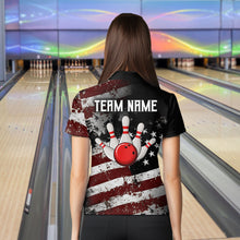 Load image into Gallery viewer, Custom US Eagle Bowling Jersey for Women Bowling Team Shirts Bowling Uniform Polo &amp; 1/4 Zip HNT160