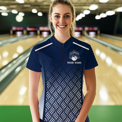 Custom Bowling League Shirts For Women with Name, Personalized Bowling Team Jerseys HNT35