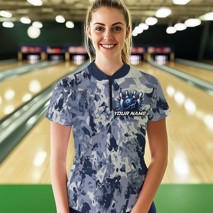 Custom Bowling League Shirts For Women with Name, Personalized Bowling Team Jerseys HNT41