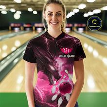 Load image into Gallery viewer, Custom Dragon Bowling Shirt Pink Thunder Bowling Jersey for Men Women Team MBL82
