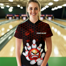 Load image into Gallery viewer, Angry Pin Red Bowling Shirts Custom Bowling Jersey for Men Women and Team MBL69