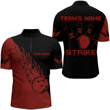 Load image into Gallery viewer, Strike Bowling Quarter-Zip Shirt For Men Custom Bowling Team Jersey BDT194