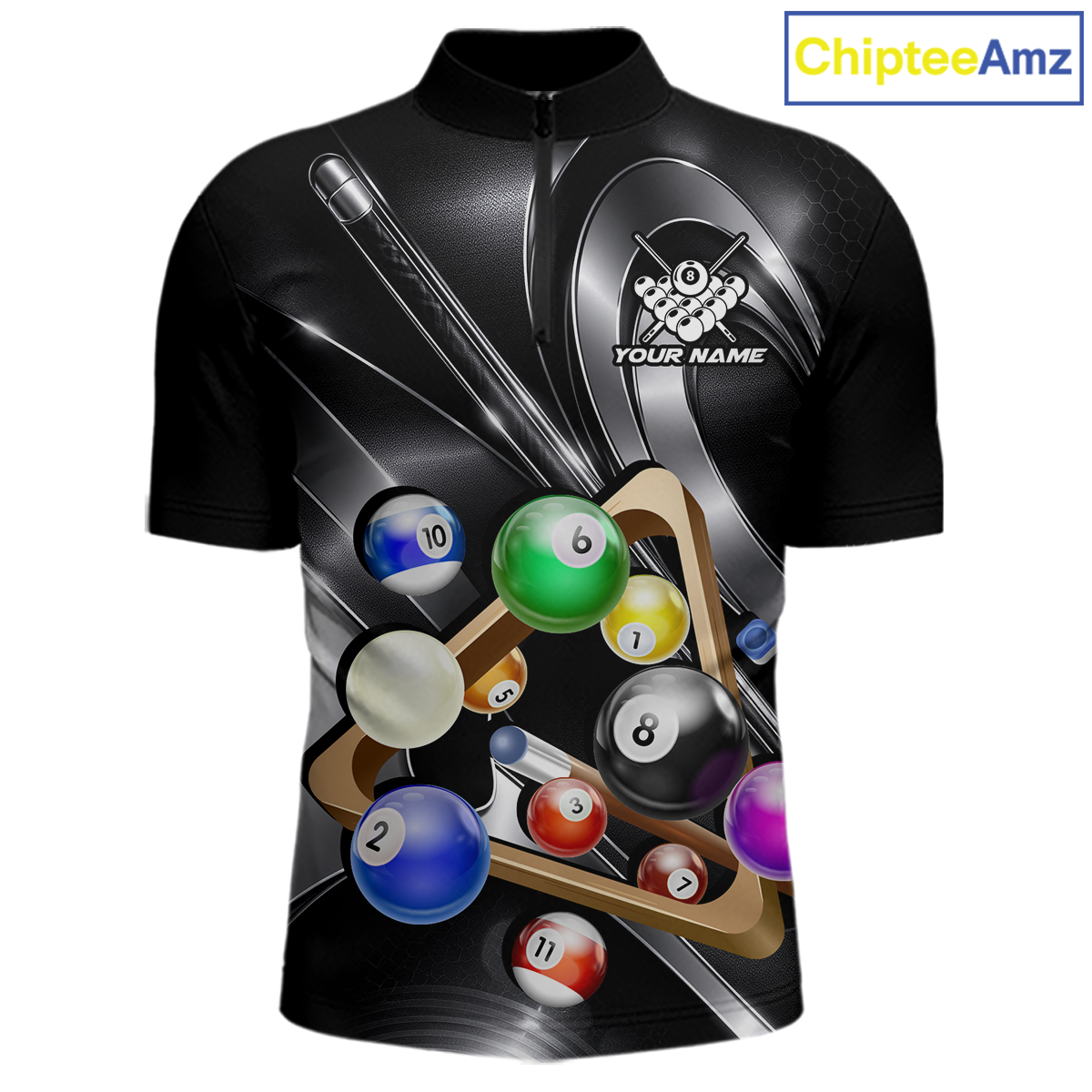 Custom Ball Pool Shirts Grey Billiard Shirt for Men Billiard Team Jersey Billiard League NNT180