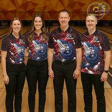 Load image into Gallery viewer, Red Lightning Thunder Angry Shark Bowling shirts For Men Custom Shark Bowling Team Jerseys NQS11756