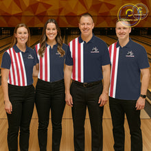 Load image into Gallery viewer, Retro Bowling Shirts For Women custom Red, White and Blue patriotic bowling outfits team jerseys NQS11446