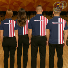 Load image into Gallery viewer, Retro Bowling Shirts For Women custom Red, White and Blue patriotic bowling outfits team jerseys NQS11446
