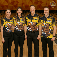 Load image into Gallery viewer, Custom Beer Bear Bowling Jersey for Women Bowling Team Shirts Bowling Polo &amp; 1/4 Zip HNT265