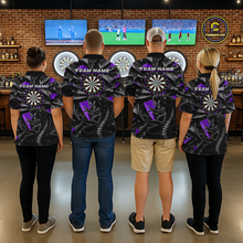 Load image into Gallery viewer, Purple Custom Cobra Snake Dart Shirts for Women Dart Team Jersey Dartboard Gifts Polo &amp; 1/4 Zip NNT162