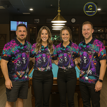 Load image into Gallery viewer, Custom Graffiti Grim Reaper 8 Ball Billiard Shirt for Men Billiard Team Jersey Billiard League NNT186