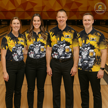 Load image into Gallery viewer, Custom Beer Wolf Bowling Jersey for Men Bowling Team Shirts Bowling Polo &amp; 1/4 Zip HNT264