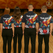 Load image into Gallery viewer, Custom Funny Rooster Bowling Jersey for Men Bowling Team Shirts Bowling Polo &amp; 1/4 Zip HNT256