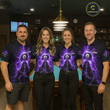 Load image into Gallery viewer, Grim Reaper Thunder Purple 8 Ball Pool Women Polo &amp; 1/4-Zip Shirt Custom Billiards Ball Jerseys NYN2432