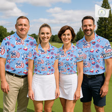 Load image into Gallery viewer, America 250th Anniversary Golf Polo Shirt For Men, Patriotic USA Golf Shirts, Independence Golf Gift NHN0232