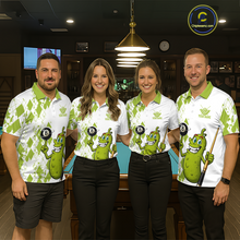 Load image into Gallery viewer, Custom Funny Pickle 8 Ball Pool Shirts Argyle Billiard Shirt for Women Billiard Team Jersey League NNT173