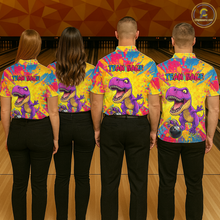 Load image into Gallery viewer, Custom Graffiti Dinosaur Bowling Jersey for Women Unisex Bowling Shirts for Team Polo &amp; 1/4 Zip HNT240