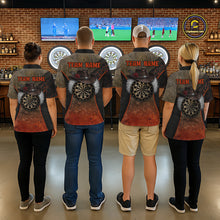 Load image into Gallery viewer, Funny Dartboard Cowboy Darts Polo &amp; 1/4-Zip Shirts For Women Custom Grunge Brown Darts Team Jerseys NYN3079