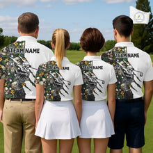 Load image into Gallery viewer, Funny Mens Golf Polo Shirt Custom Tropical Golf Ball Pattern Personalized Skull Golf Shirts For Men NHN0047