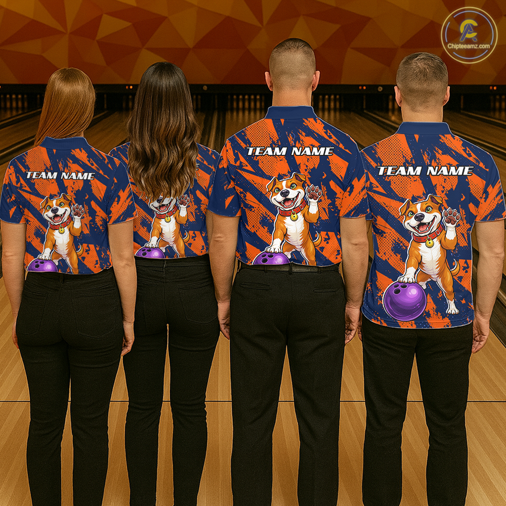 Custom Pitbull Bowling Shirt for Men Bowling Team Jersey Polo & Quarter-Zip QZT1002