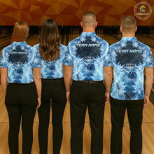 Load image into Gallery viewer, Icy Womens Bowling Shirts Custom Snowflake Icy Bowling Ball And Pins Team League Bowler Jerseys NYN3070