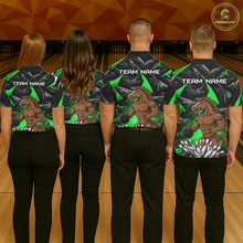 Load image into Gallery viewer, Custom Green Funny Horse Bowling Jersey for Men Bowling Team Shirts Bowling League Polo &amp; 1/4 Zip HNT183