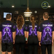 Load image into Gallery viewer, Grim Reaper Thunder Purple 8 Ball Pool Women Polo &amp; 1/4-Zip Shirt Custom Billiards Ball Jerseys NYN2432