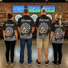 Load image into Gallery viewer, Personalized Funny Grim Reaper Play Darts &amp; Beer Polo &amp; 1/4-Zip Shirts For Women Dart Team Jerseys NYN2815