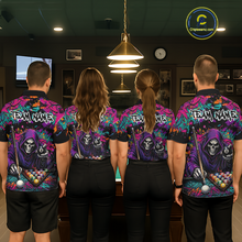 Load image into Gallery viewer, Custom Graffiti Grim Reaper 8 Ball Billiard Shirt for Men Billiard Team Jersey Billiard League NNT186