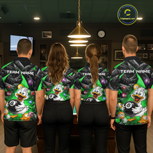 Load image into Gallery viewer, Custom Green Funny Duck 8 Ball Pool Shirts Billiard Shirt for Women Billiard Team Jersey League NNT172
