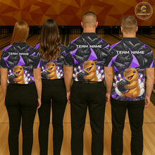 Load image into Gallery viewer, Custom Purple Capybara Bowling Jersey for Men Bowling Team Shirts Bowling Polo &amp; 1/4 Zip HNT255
