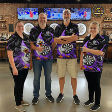 Load image into Gallery viewer, Custom Purple Duck Funny Dart Shirt Dart Team Jersey for Women Dartboard Polo &amp; 1/4Zip NNT167