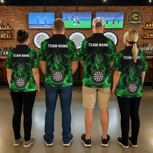 Load image into Gallery viewer, Custom Green Dragon Darts Board Dart Shirts For Women Darts Team Jerseys Polo &amp; 1/4 Zip NNT121