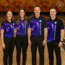 Load image into Gallery viewer, Custom Galaxy Wolf Bowling Jersey for Women Bowling Uniform Polo &amp;1/4 Zip Bowling Team Shirts HNT251