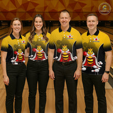 Load image into Gallery viewer, Custom King Bee Bowling Jersey for Women Bowling Team Shirts Bowling Polo &amp; 1/4 Zip HNT266