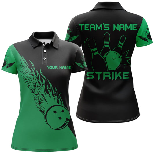 Strike Bowling Polo Shirt For Women Custom Bowling Jersey Bowing Team Shirts BDT193