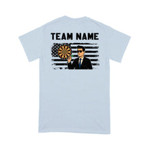 Load image into Gallery viewer, US Flag Dartboard Grunge Custom Name Shirts Dart Shirts For Men, Darts For Gift NYN0174